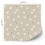 Möbelfolie für IKEA KALLAX -Gänseblümchen (beige)