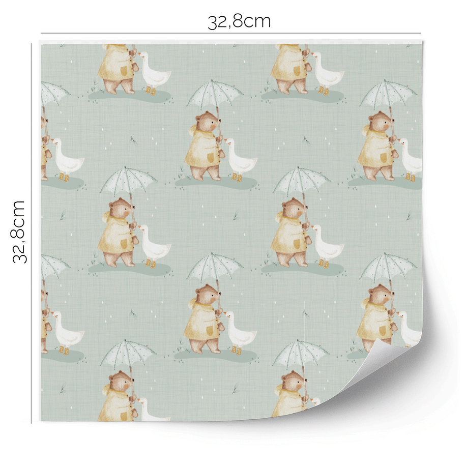 IKEA KALLAX furniture wrap - Umbrella buddies (sage)