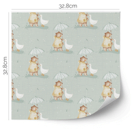 IKEA KALLAX furniture wrap - Umbrella buddies (sage)