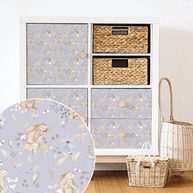 IKEA KALLAX furniture wrap - Bunny Blossoms lavender