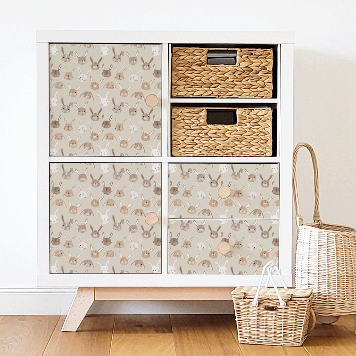 Möbelfolie für IKEA KALLAX - Kaninchen