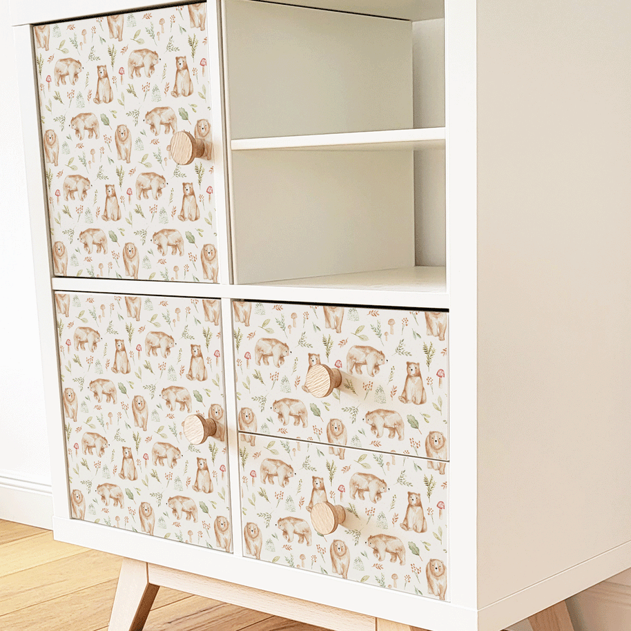 IKEA KALLAX furniture wrap - Woodland bears