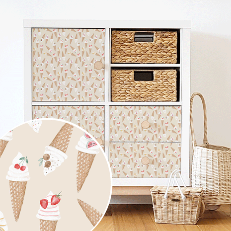 Möbelfolie für IKEA KALLAX - Sonntags Eis