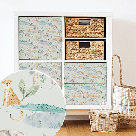 IKEA KALLAX furniture wrap - Rainforest Magic (green)