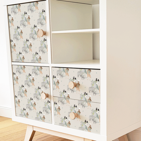 Möbelfolie für IKEA KALLAX - Tiere des Friedens