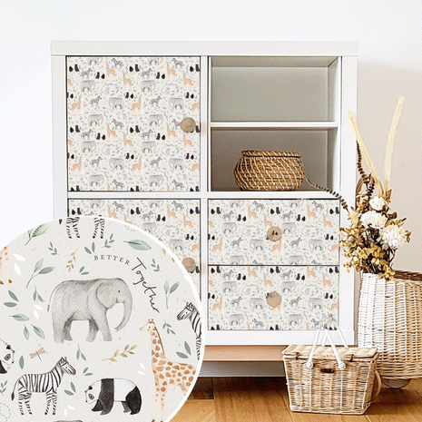 Möbelfolie für IKEA KALLAX -Gemeinsam Stark