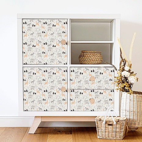 Möbelfolie für IKEA KALLAX -Gemeinsam Stark