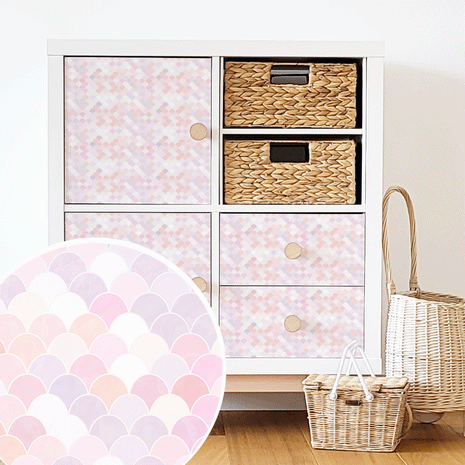 IKEA KALLAX furniture wrap - Mermaid (pink)