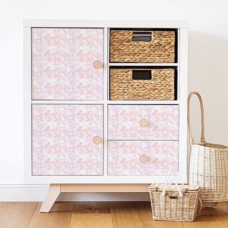 Möbelfolie für IKEA KALLAX - Möbelfolie - Meerjungfrau (pink)