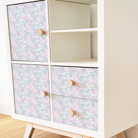 Möbelfolie für IKEA KALLAX - Möbelfolie - Meerjungfrau (bunt)