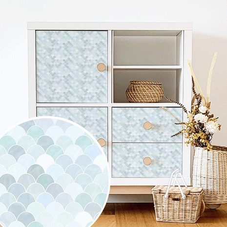 IKEA KALLAX furniture wrap - Mermaid (seafoam)