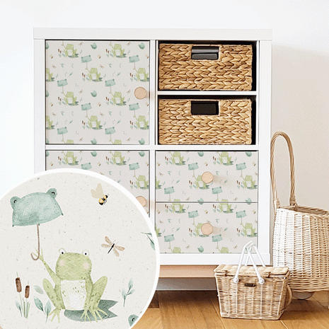 IKEA KALLAX furniture wrap - Froggy Weather (ecru)