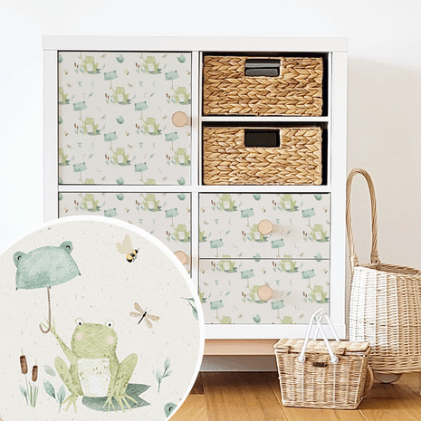 Möbelfolie für IKEA KALLAX - Froschwetter (ecru)