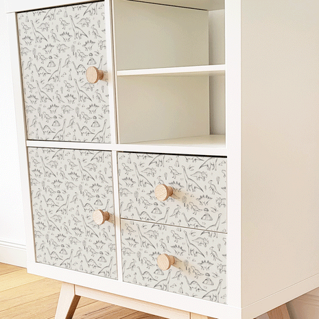IKEA KALLAX furniture wrap - Dinosaurs (ecru)