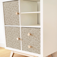 Möbelfolie für IKEA KALLAX - Dino-Freunde (braun)