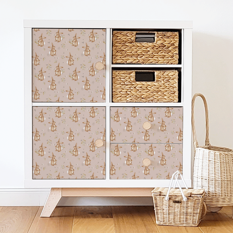 IKEA KALLAX furniture wrap - Rabbit's Garden (rose)