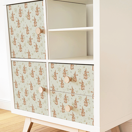 IKEA KALLAX furniture wrap - Rabbit's Garden (green)