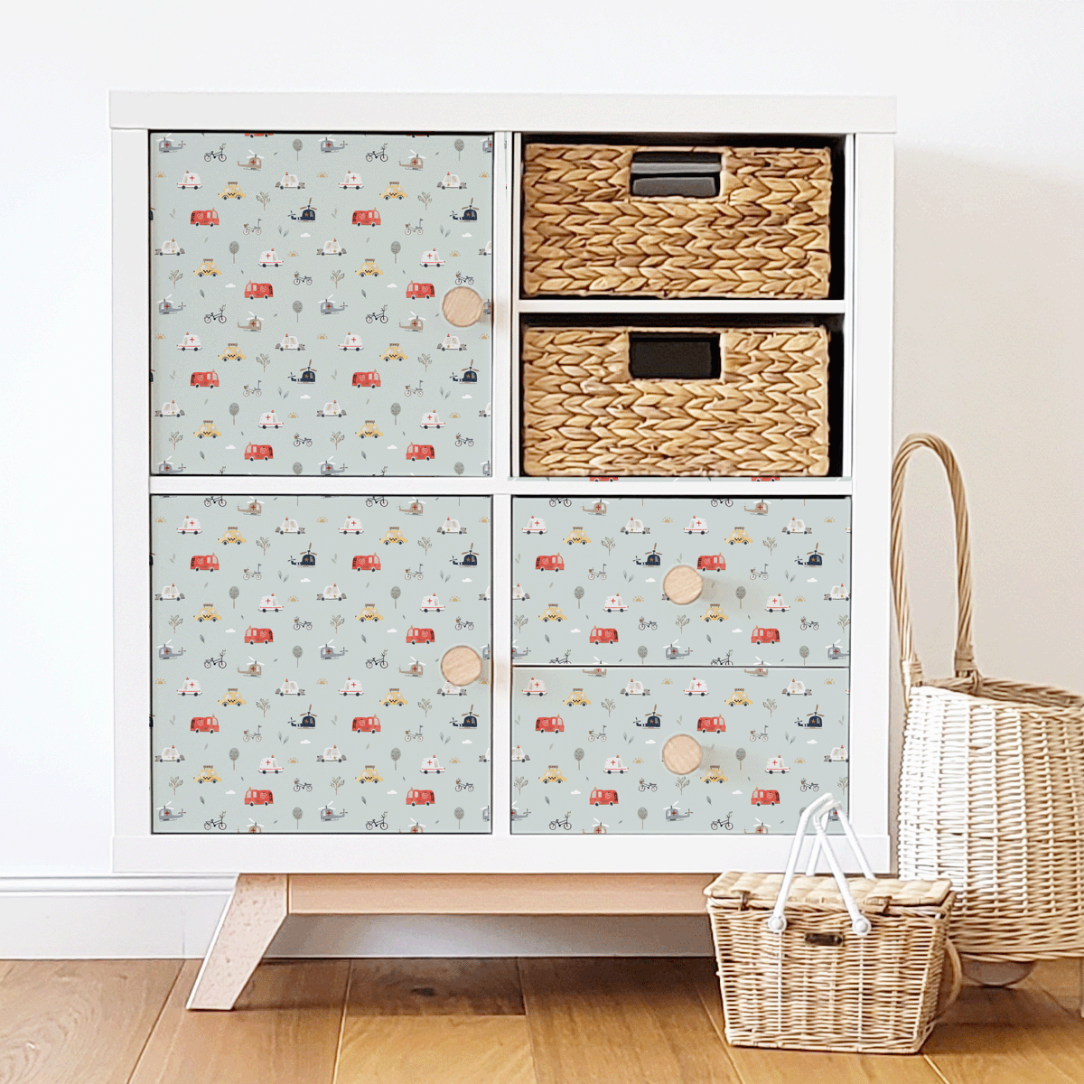IKEA KALLAX furniture wrap -  Road Trip (mint)
