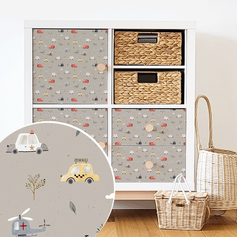 IKEA KALLAX furniture wrap - Road Trip (beige)