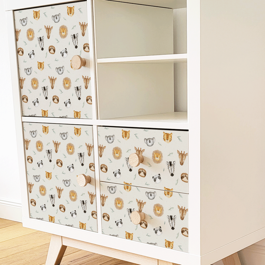 Möbelfolie für IKEA KALLAX - Kleiner Dschungelzauber