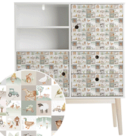 Furniture wrap - Animal farm quilt (nature tones)