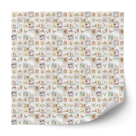 Furniture wrap - Animal farm quilt (pastel)