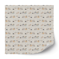 Furniture wrap - Cute animal train