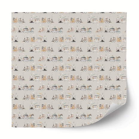 Furniture wrap - Cute animal train