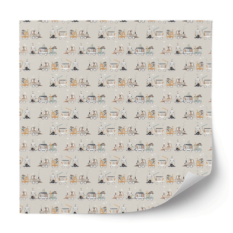 Furniture wrap - Cute animal train