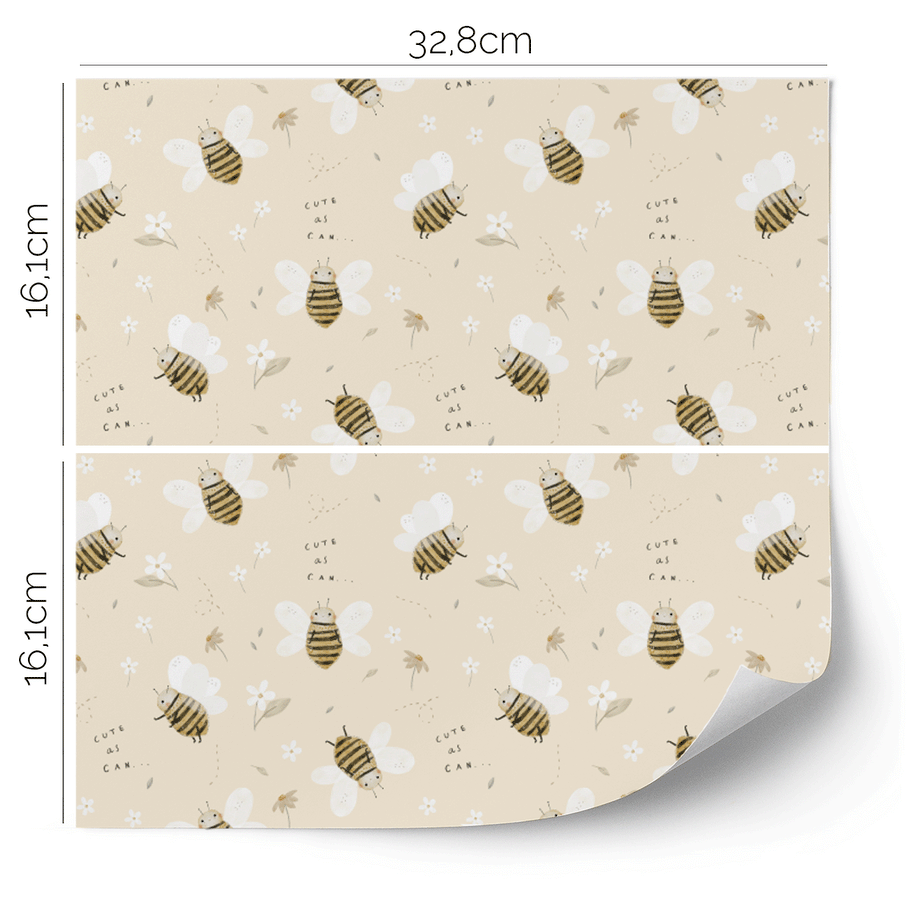 Möbelfolie für IKEA KALLAX - Honigbienen (creme)