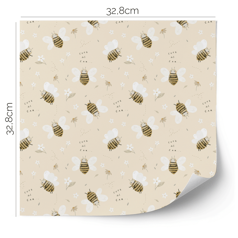 Möbelfolie für IKEA KALLAX - Honigbienen (creme)