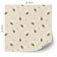 Möbelfolie für IKEA KALLAX - Honigbienen (creme)