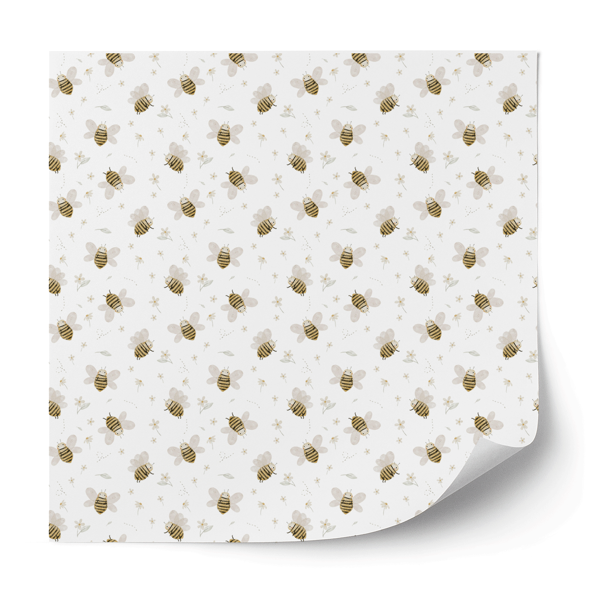 Furniture wrap - Honey bees (white)