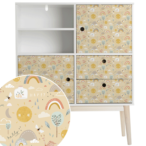 Möbelfolie - Happy Sunshine (creme)