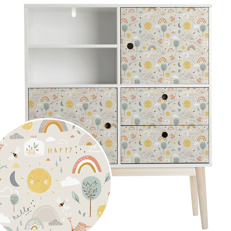 Furniture wrap - Happy Sunshine (ecru)