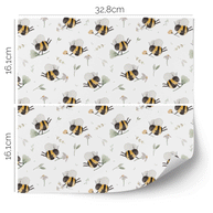 Möbelfolie für IKEA KALLAX - Bienen mit Gänseblumen