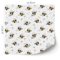 Möbelfolie für IKEA KALLAX - Bienen mit Gänseblumen