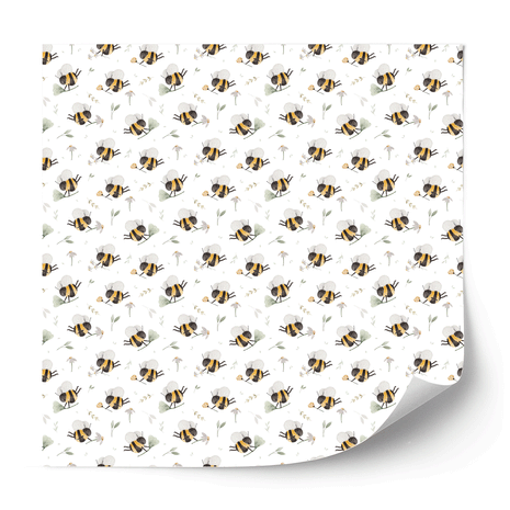 Möbelfolie - Bienen mit Gänseblumen