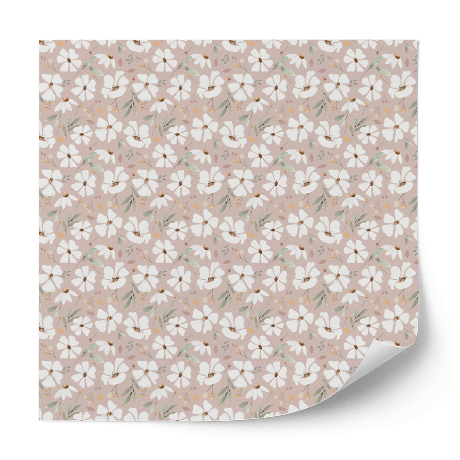 Möbelfolie Blumen - Frühlingsblumen (helles taupe)