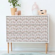 Möbelfolie Blumen - Frühlingsblumen (helles taupe)