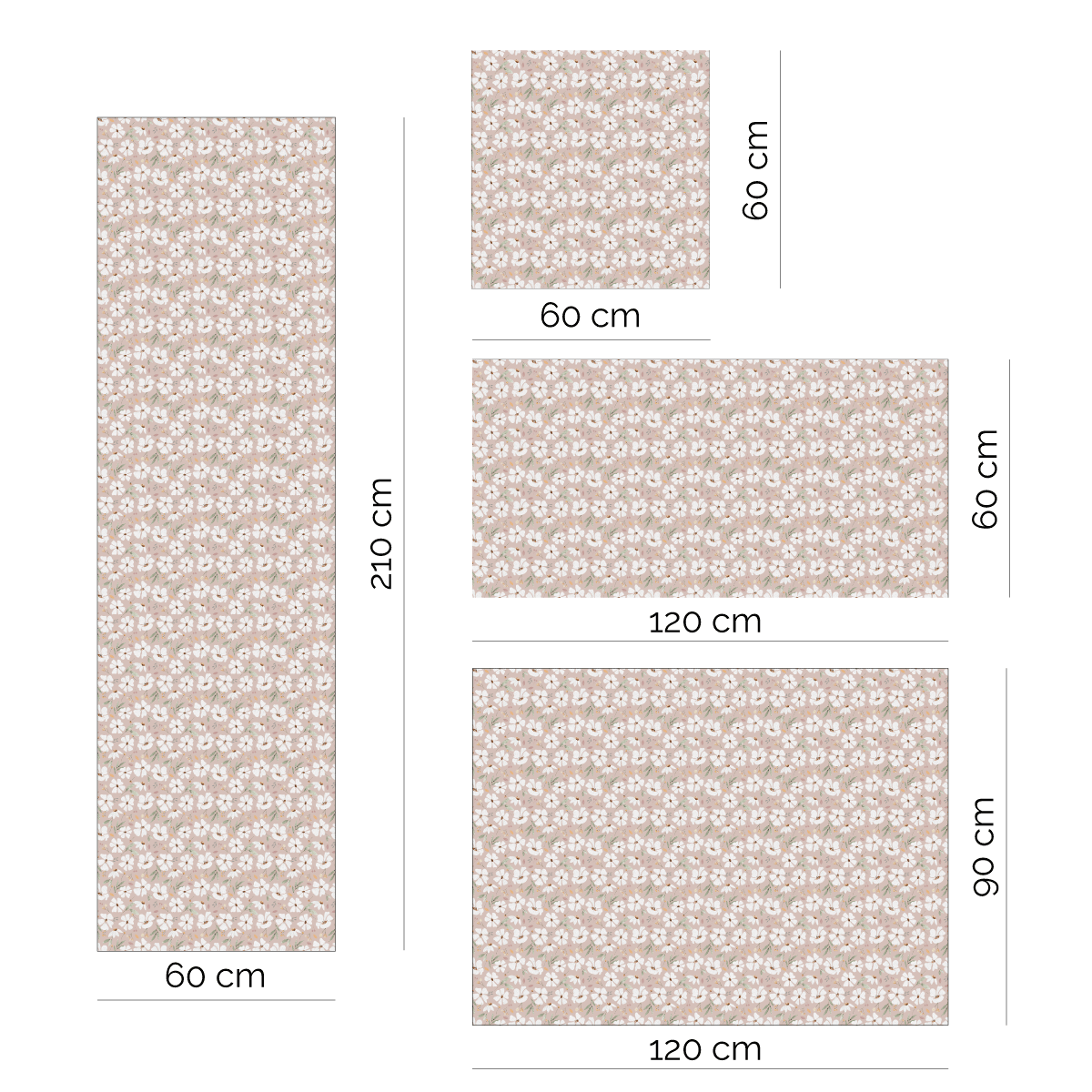 Möbelfolie Blumen - Frühlingsblumen (helles Taupe)