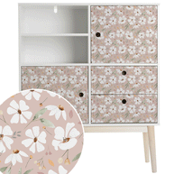 Möbelfolie Blumen - Frühlingsblumen (helles taupe)