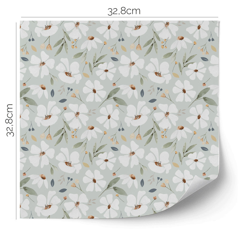 IKEA KALLAX furniture wrap - Spring flowers (mint)