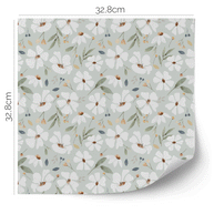 IKEA KALLAX furniture wrap - Spring flowers (mint)
