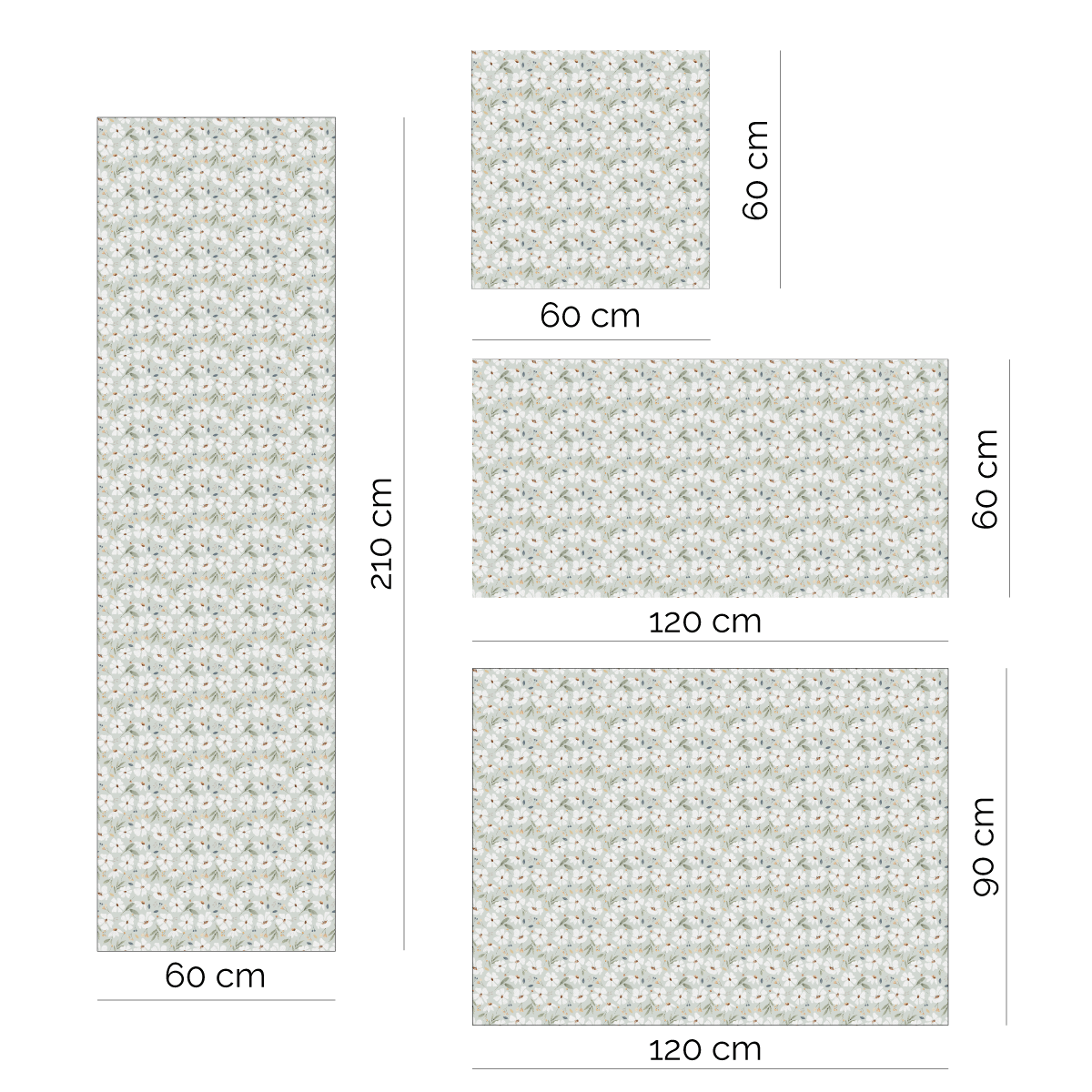 Furniture wrap - Sping flowers (mint)