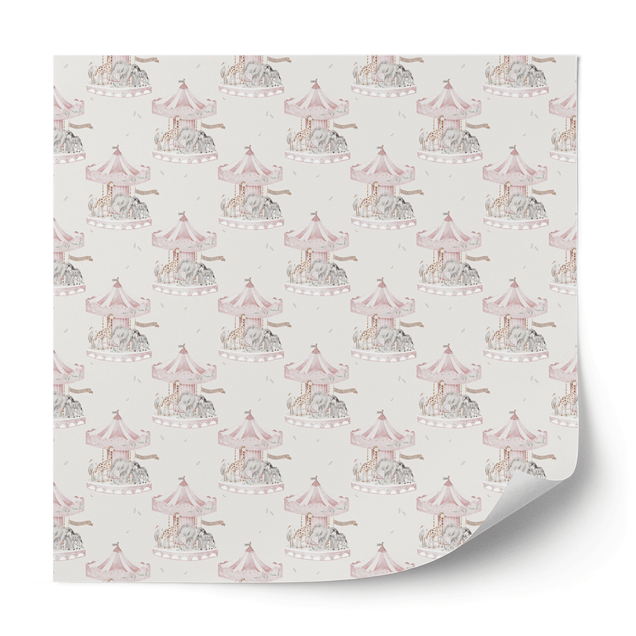 Furniture wrap - Animal carousel (rose)