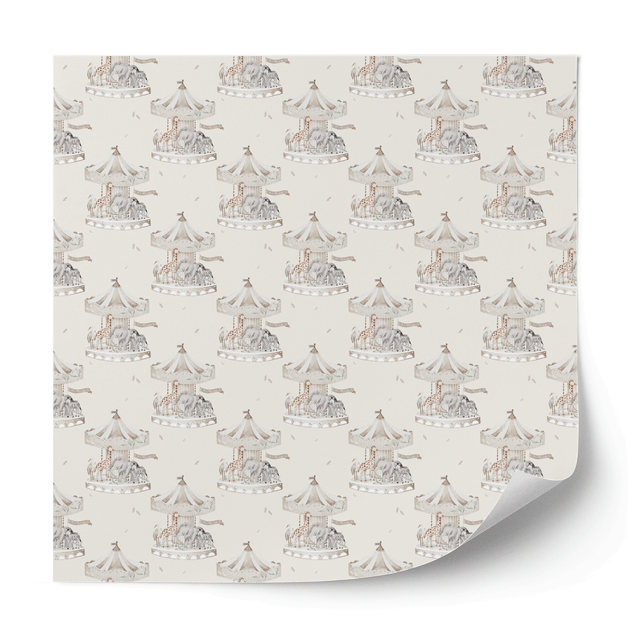 Furniture wrap - Animal carousel (mocha)