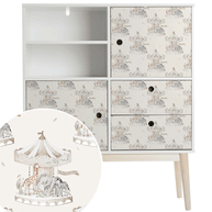 Furniture wrap - Animal carousel (mocha)