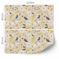 Möbelfolie für IKEA KALLAX - Wiesenblumen (creme)