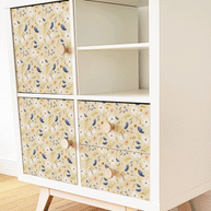 Möbelfolie für IKEA KALLAX - Wiesenblumen (creme)